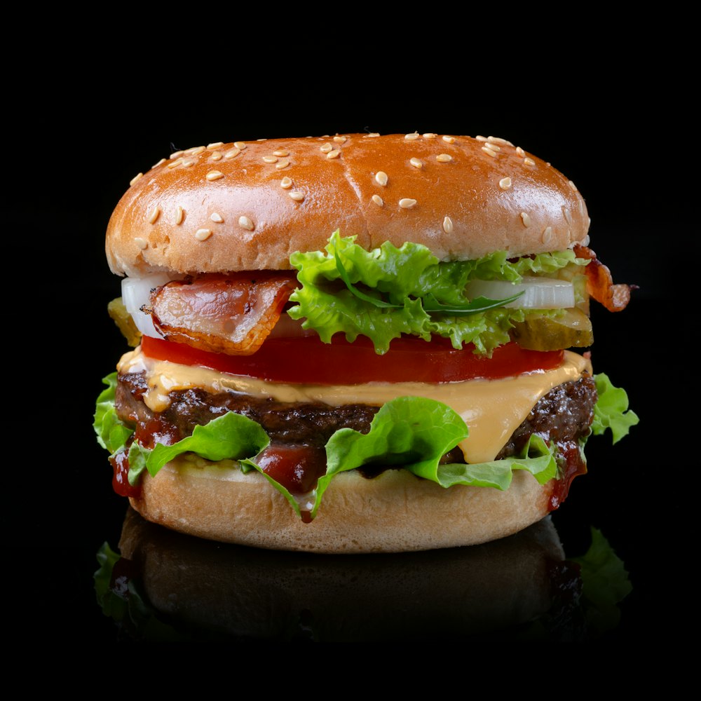 Flame-grilled cheeseburger